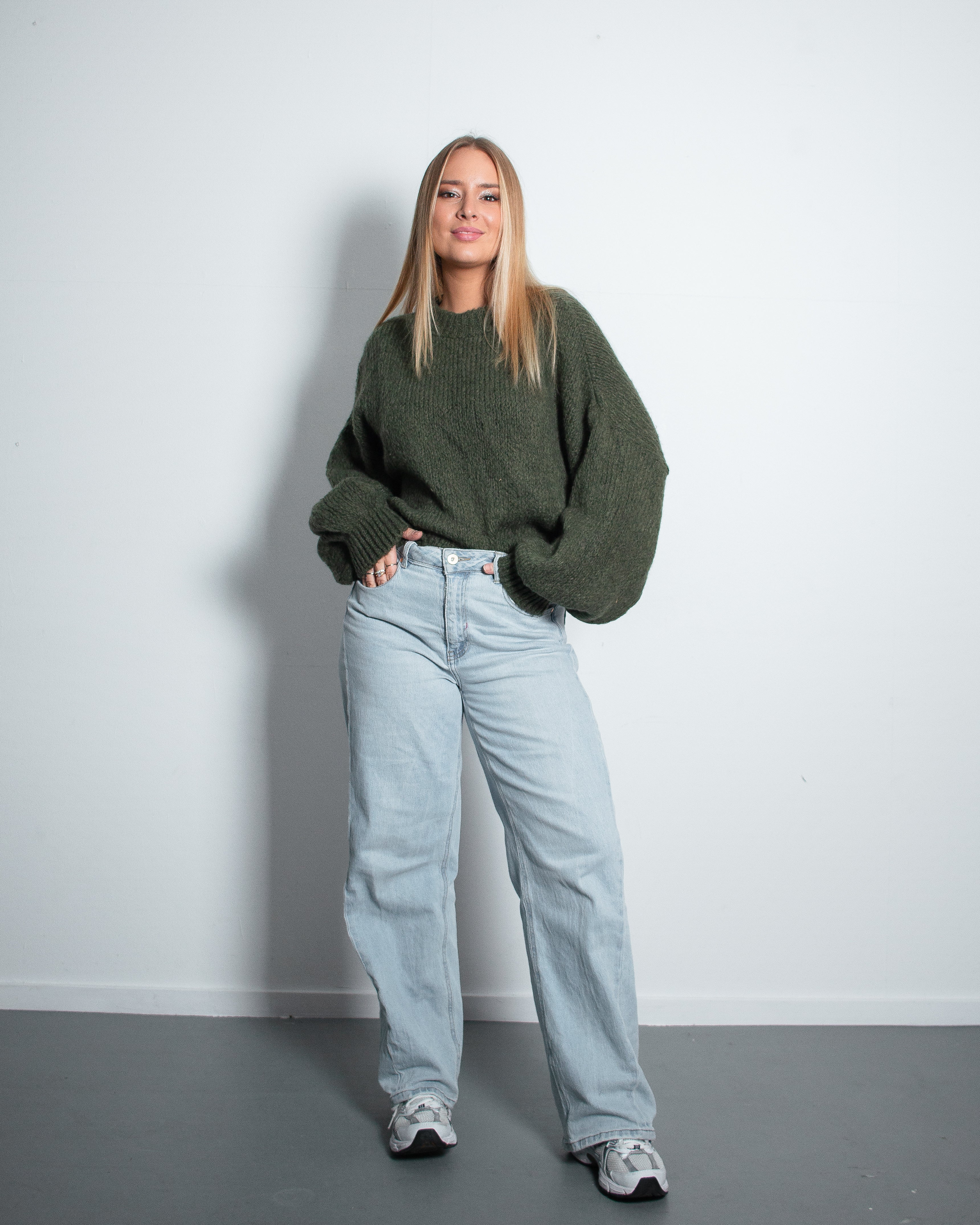 KONETO Sweater OLIVE