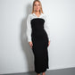 SHIKKU Dress BLACK/WHITE