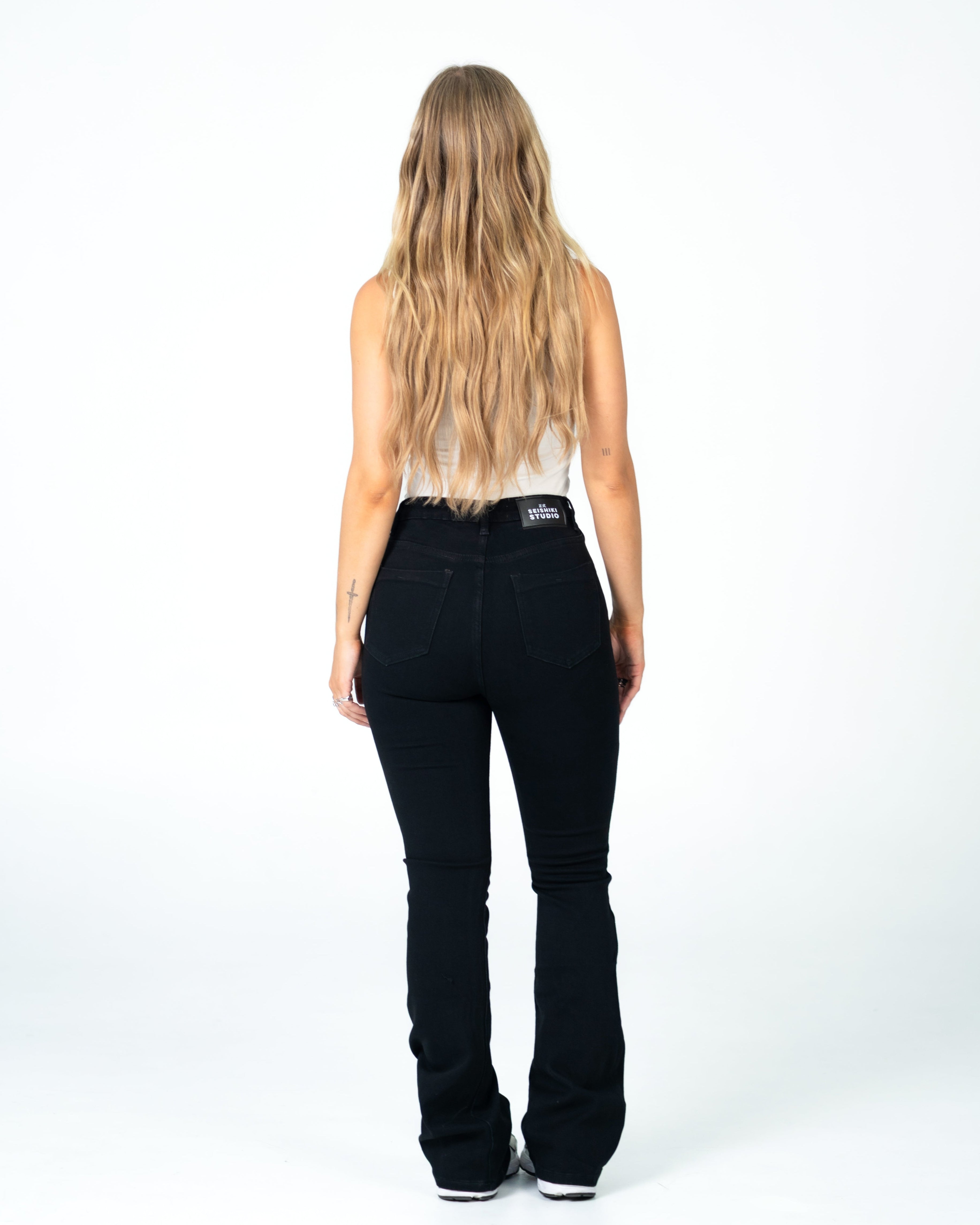 NAMAKE Flare Jeans BLACK - IL 85CM