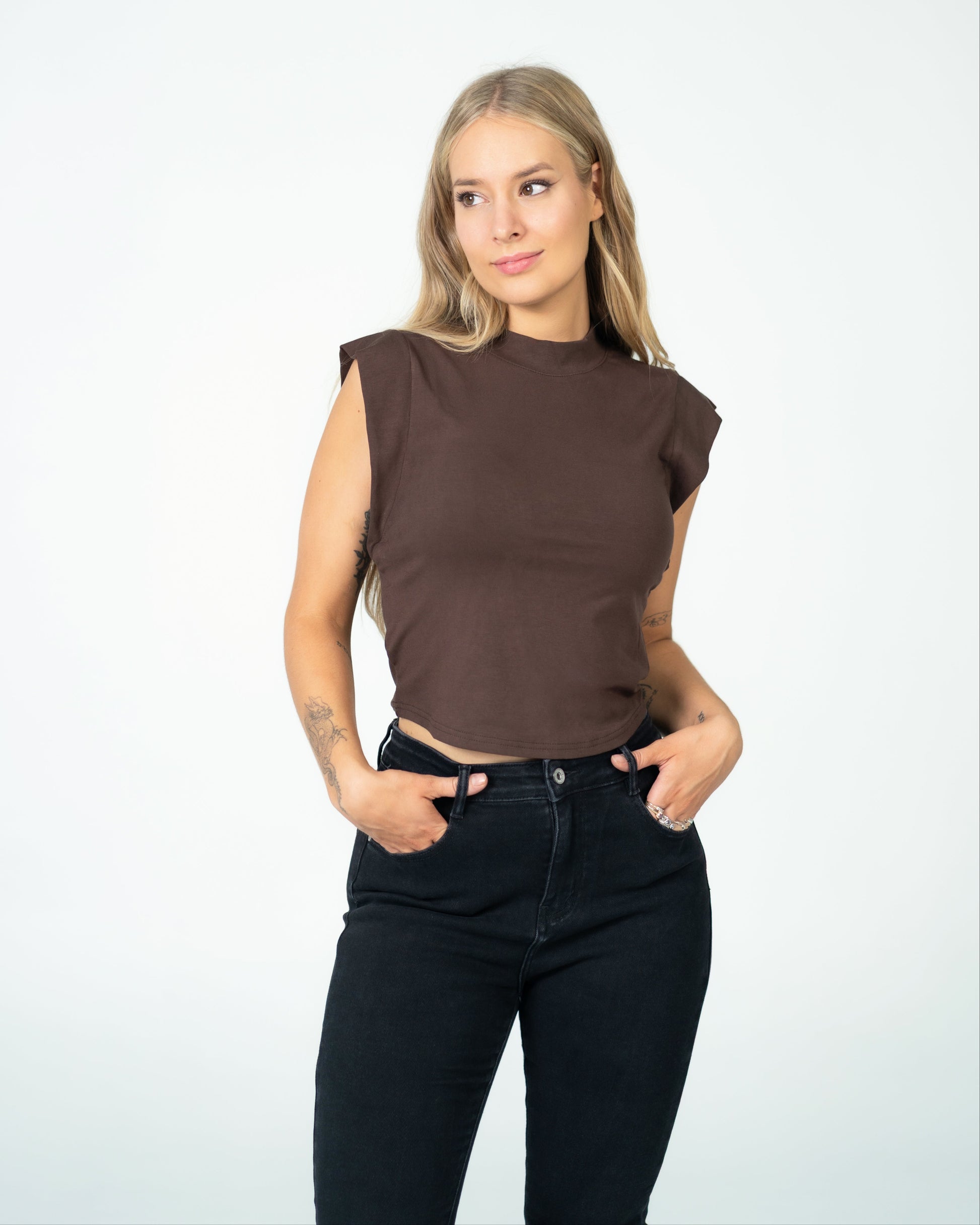 KINZOKU Top BROWN