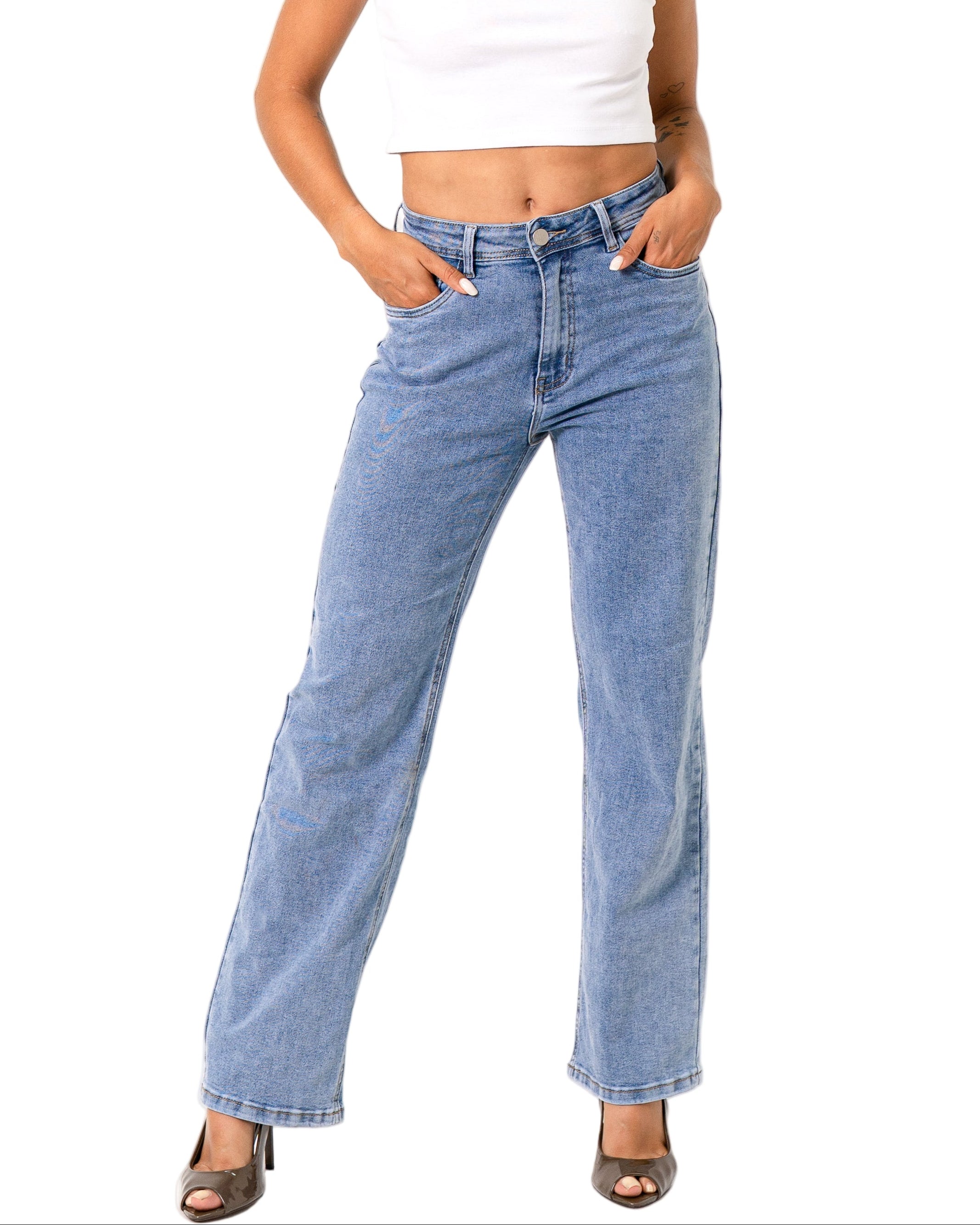 JOMEI Butt Lift Straight Leg Jeans - IL 78CM