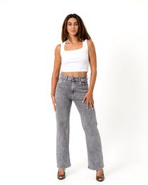 KIKYO STRETCHY GREY Straight Leg Jeans - INSEAM 74CM | SEISHIKI STUDIO