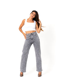 KIKYO STRETCHY GREY Straight Leg Jeans - INSEAM 74CM | SEISHIKI STUDIO