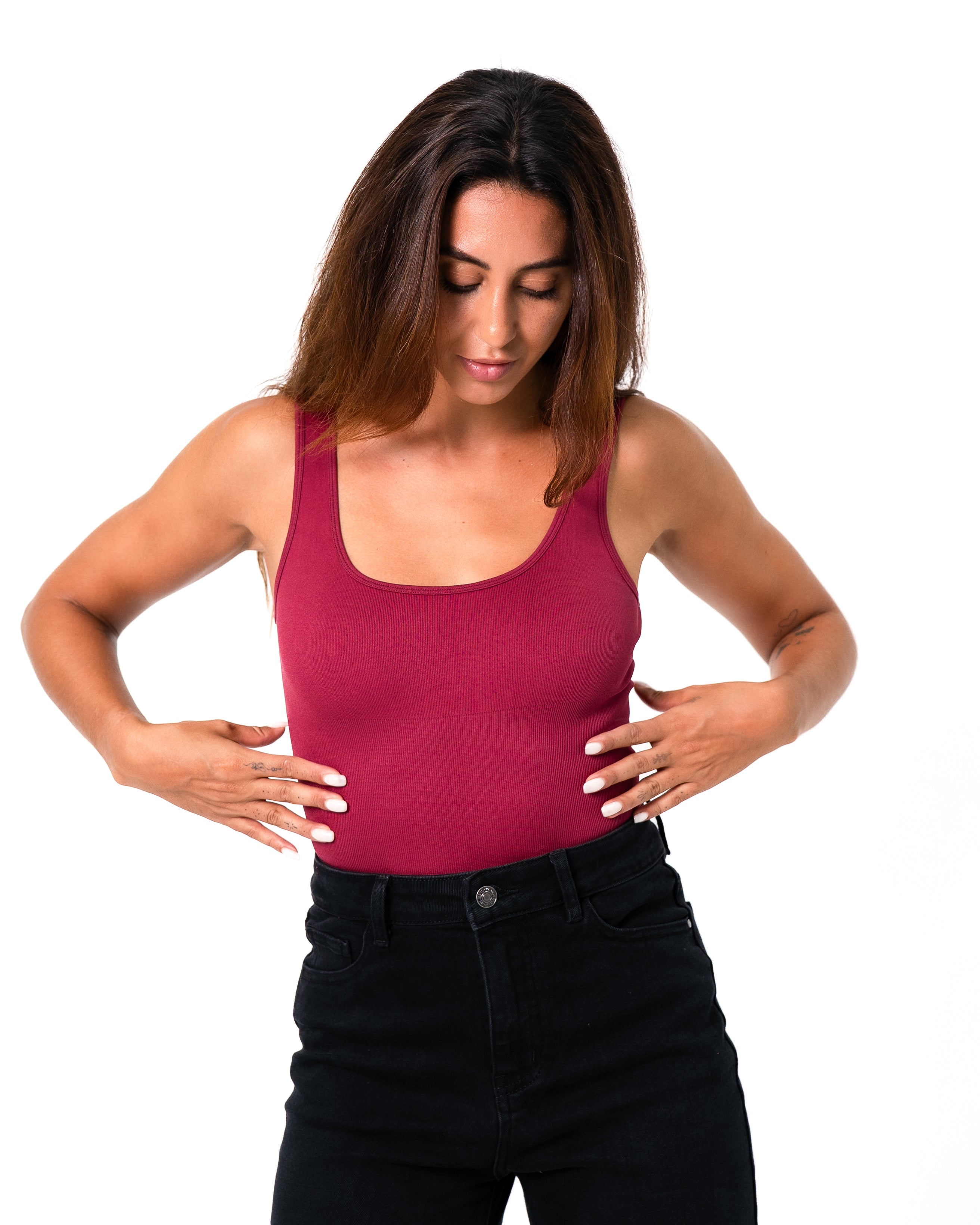 JASUMIN Shapewear Body BURGUNDY