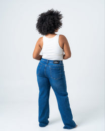 STRETCHY MAKOTO Sparkle Wide Leg Jeans - INSEAM 79CM | SEISHIKI STUDIO