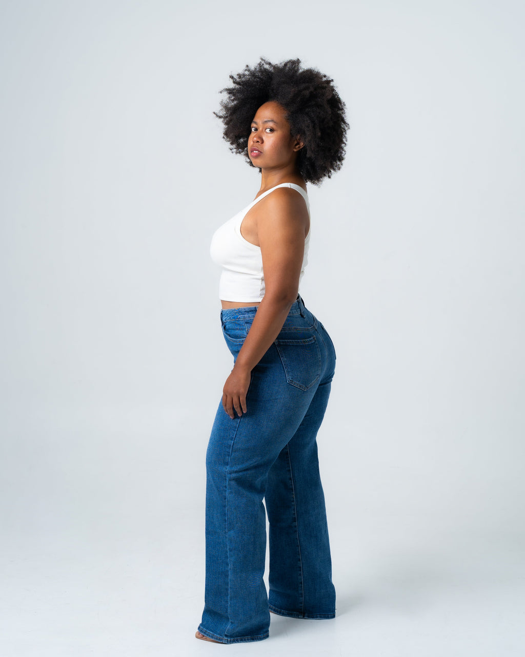 NAMAIKI Wide Leg Jeans - INSEAM 77CM