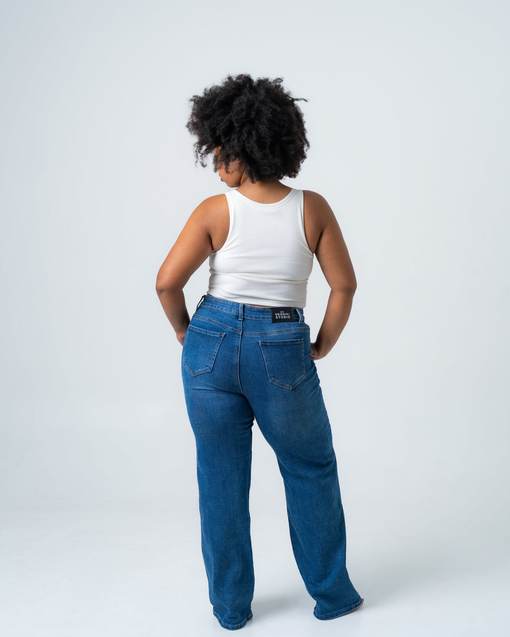 NAMAIKI Wide Leg Jeans - INSEAM 77CM