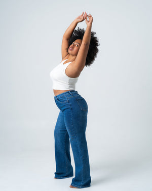 NAMAIKI Wide Leg Jeans - INSEAM 77CM