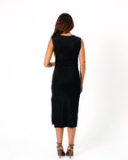 CAP SLEEVE SHORT DRESS BLACK