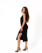 CAP SLEEVE SHORT DRESS BLACK