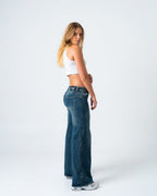 SHAKIYO Wide Leg Jeans GREY BLUE - INSEAM 77CM