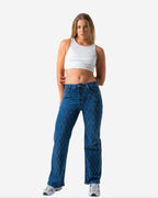 MAKOTO Sparkle Wide Leg Jeans - INSEAM 79CM