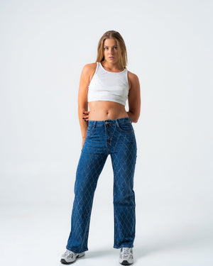 MAKOTO Sparkle Wide Leg Jeans - INSEAM 79CM
