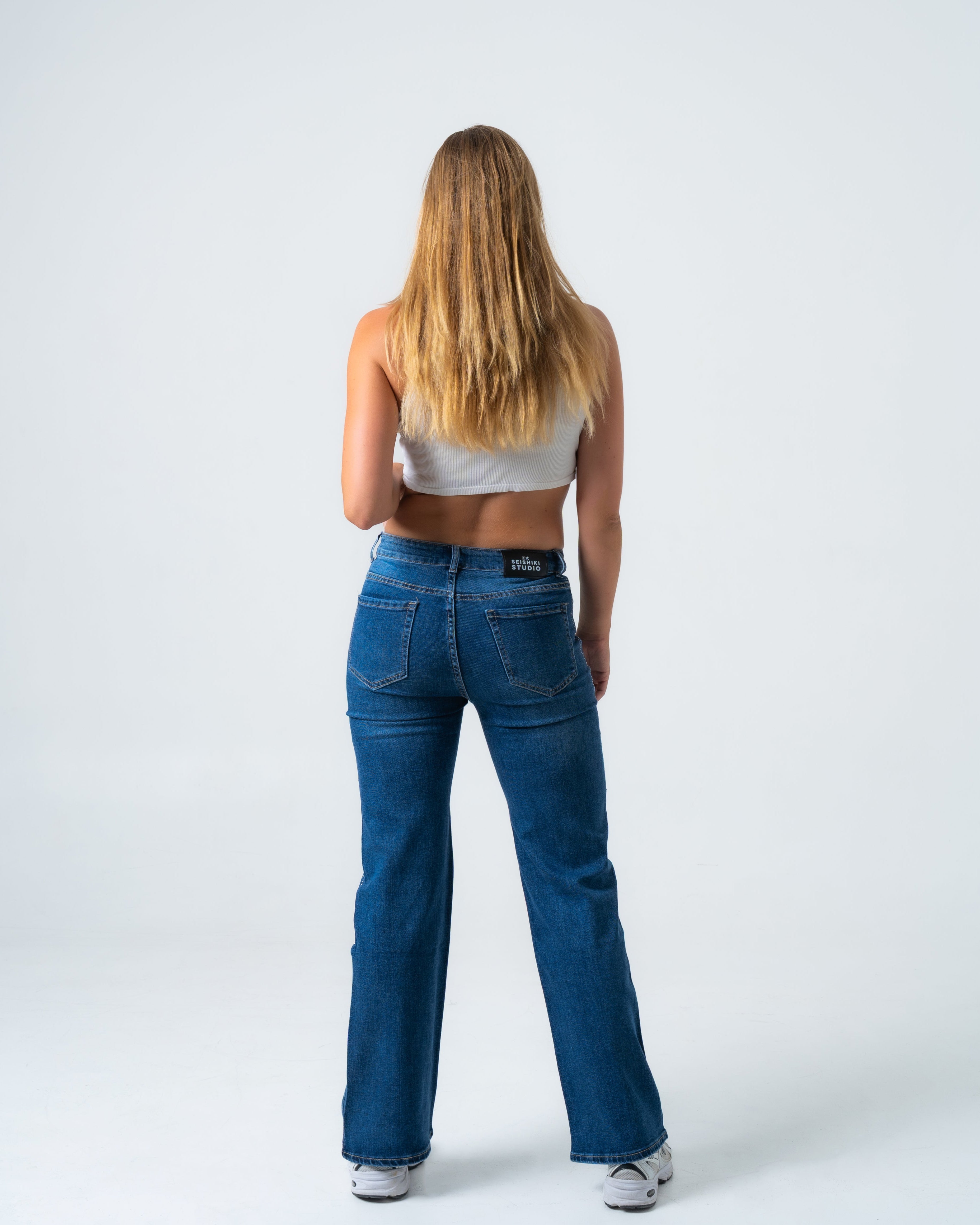 MAKOTO Sparkle Wide Leg Jeans - INSEAM 79CM