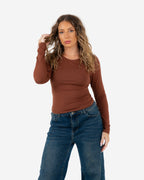 EXTRA WARM COMPRESSIVE LONGSLEEVE Top BROWN