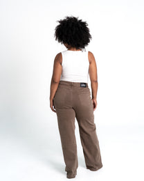002 - THE BAGGY STRAIGHT LEG STRETCHY Jeans LIGHT BROWN - IL 78CM | SEISHIKI STUDIO