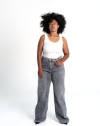 MAINICHI Wide Leg Jeans SLATE GREY - IL 79CM