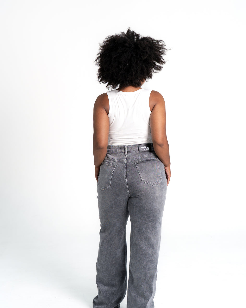 MAINICHI Wide Leg Jeans SLATE GREY - IL 79CM