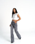 MAINICHI Wide Leg Jeans SLATE GREY - IL 79CM