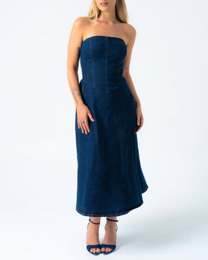 DENIM Dress DARK BLUE