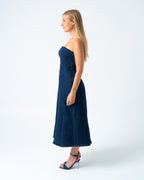 stretchy DENIM Dress DARK BLUE