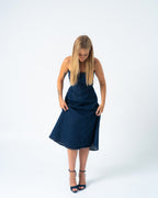 stretchy DENIM Dress DARK BLUE