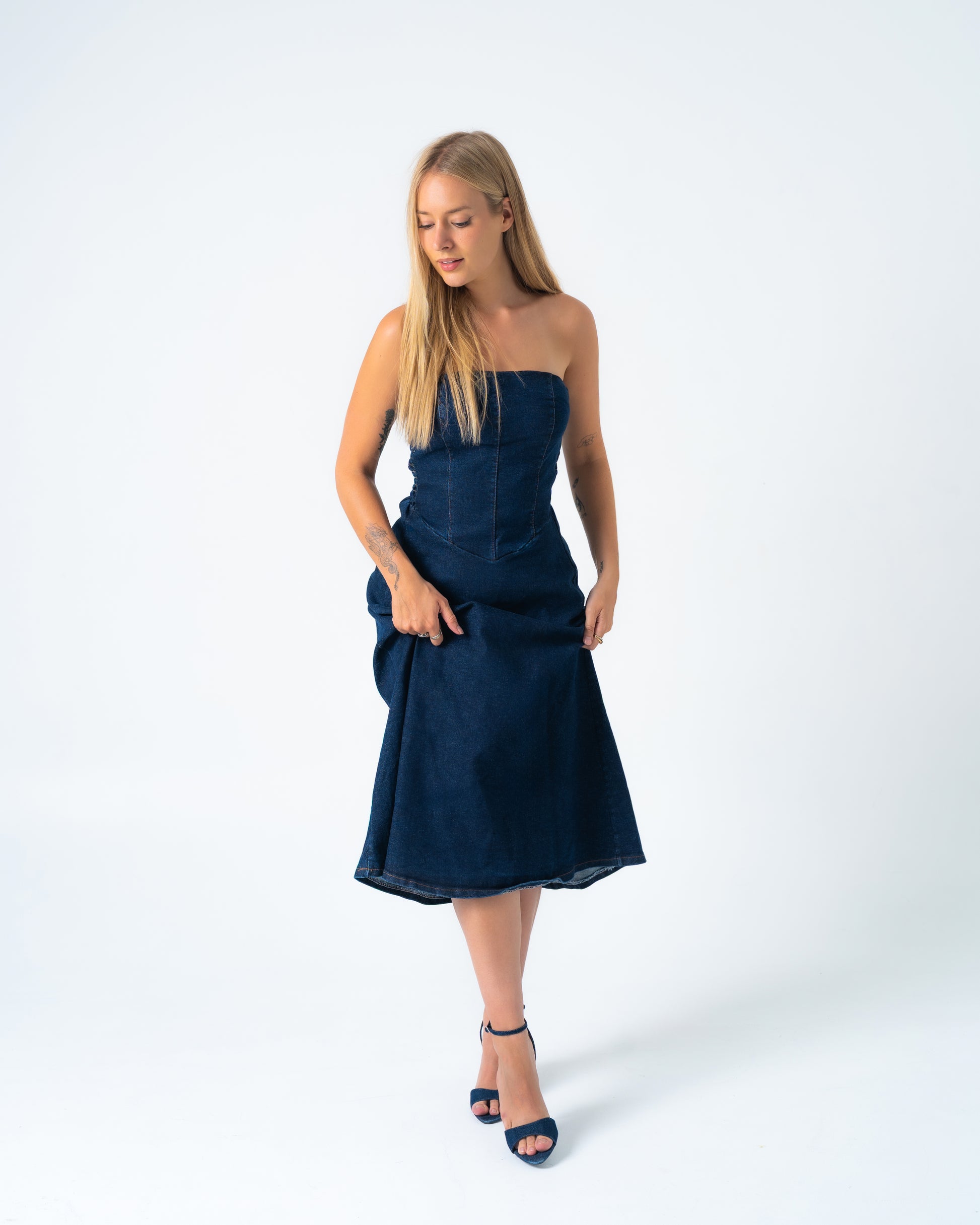 DENIM Dress DARK BLUE