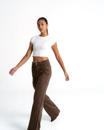 002 - THE BAGGY STRAIGHT LEG STRETCHY Jeans DARK BROWN - INSEAM 78 CM | SEISHIKI STUDIO