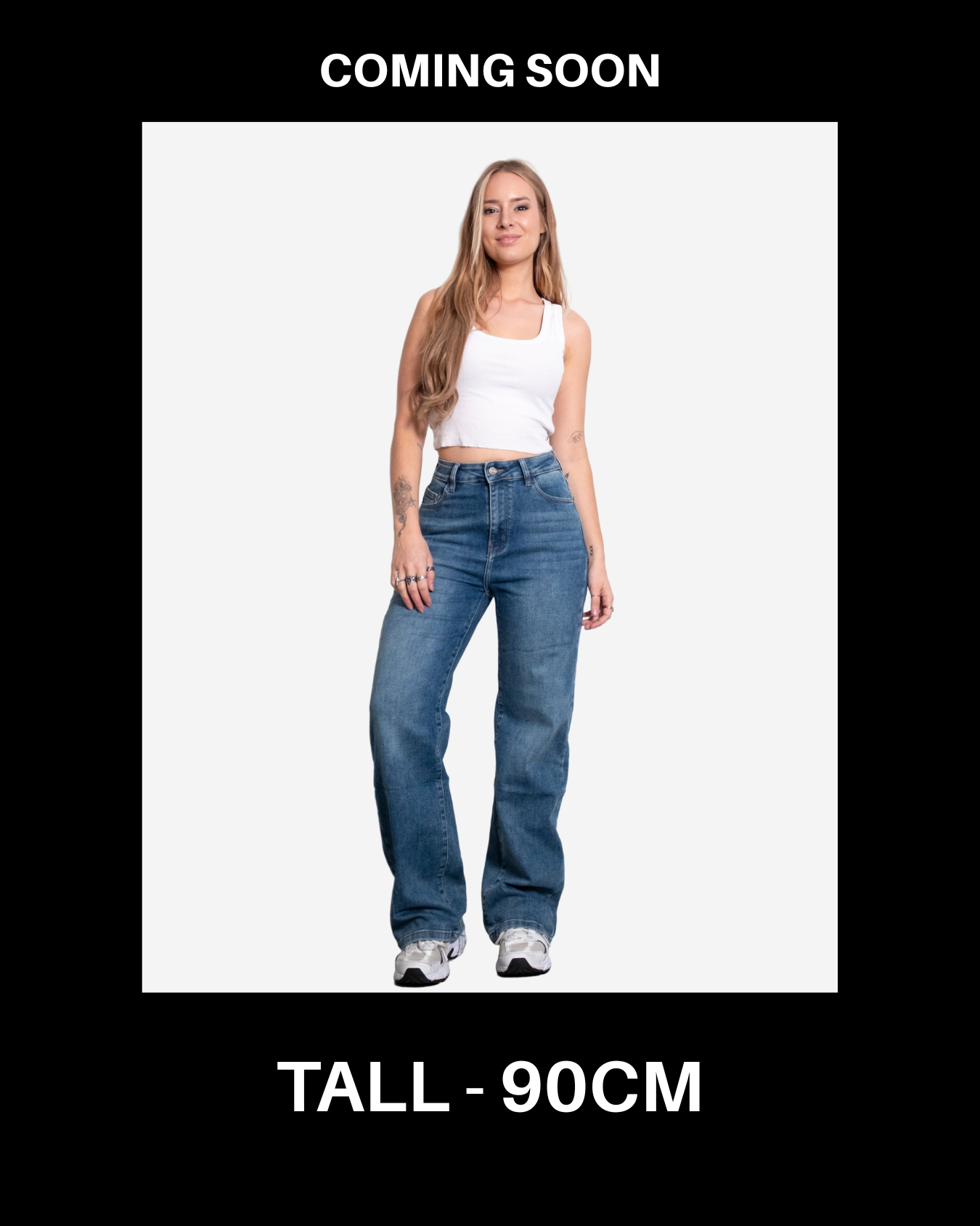 TALL - MAINICHI Wide Leg Jeans DARK WASH - INSEAM 90CM