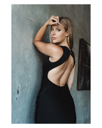 Elegant Silky OPEN BACK Special Occasion Dress BLACK | SEISHIKI STUDIO