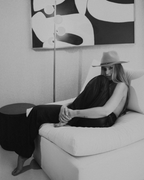 MITSURIN Faux Leather Wide Leg Jeans - INSEAM 80CM