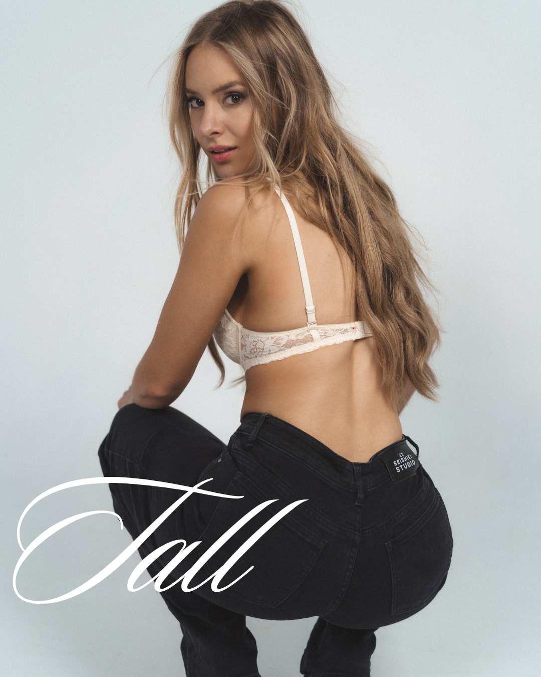 003 - EXTRA TALL - THE SUPER STRETCHY WIDE LEG JEANS BLACK - IL 90cm | SEISHIKI STUDIO